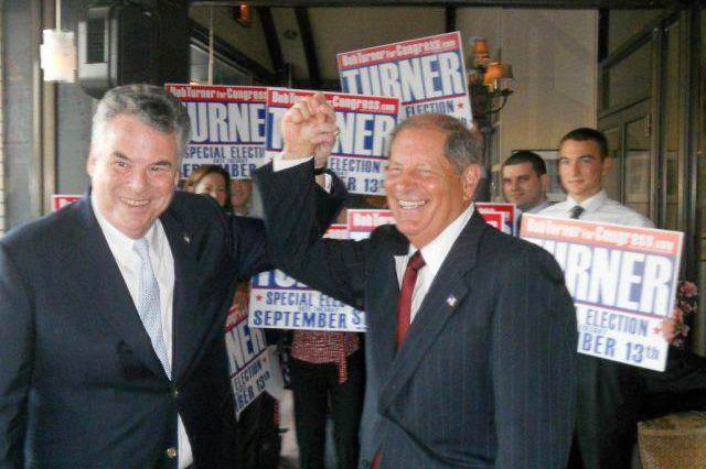 GOP candidate Bob Turner with Rep. Peter King